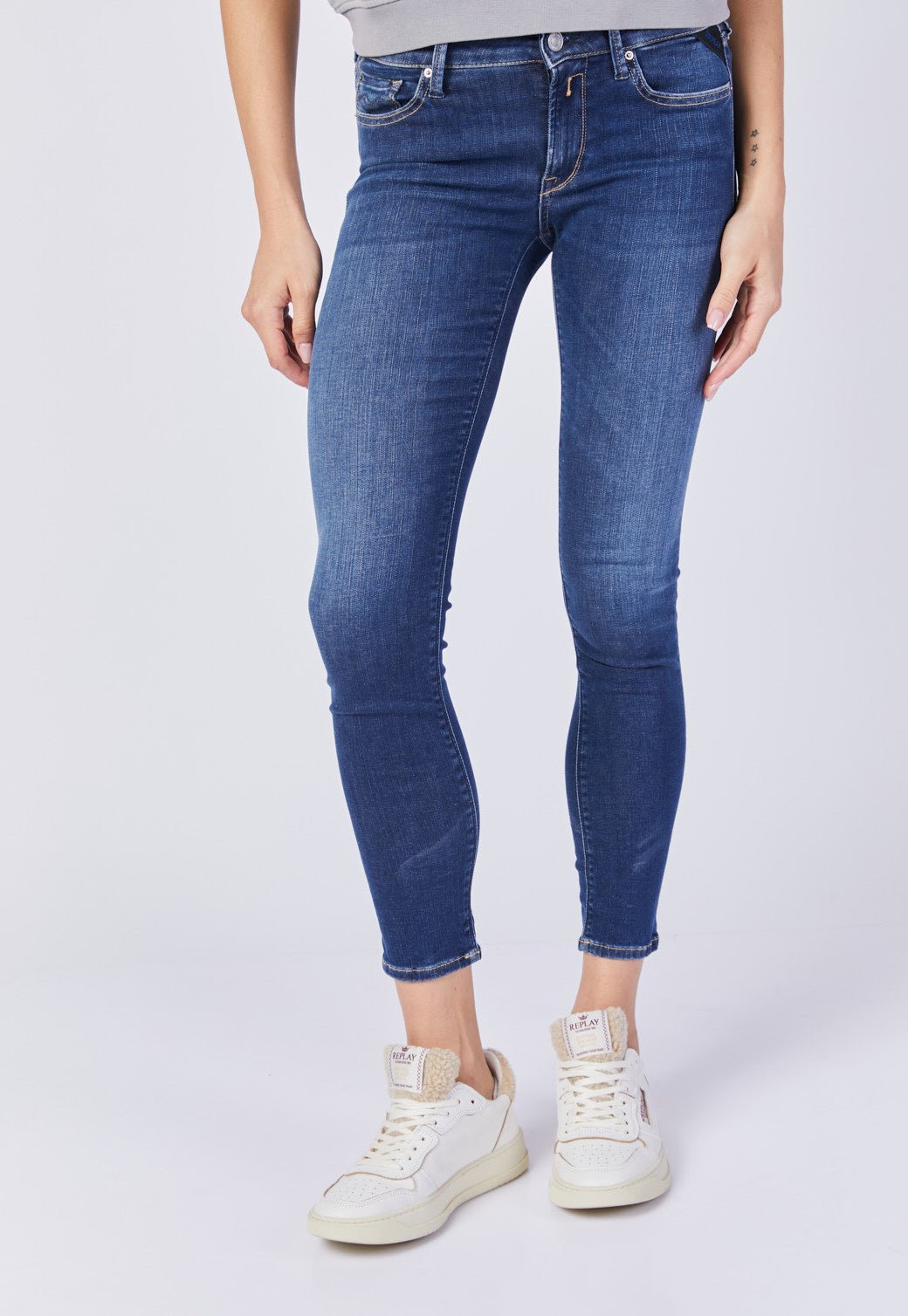 ג'ינס Skinny High Waist New Luz לנשים - Replay