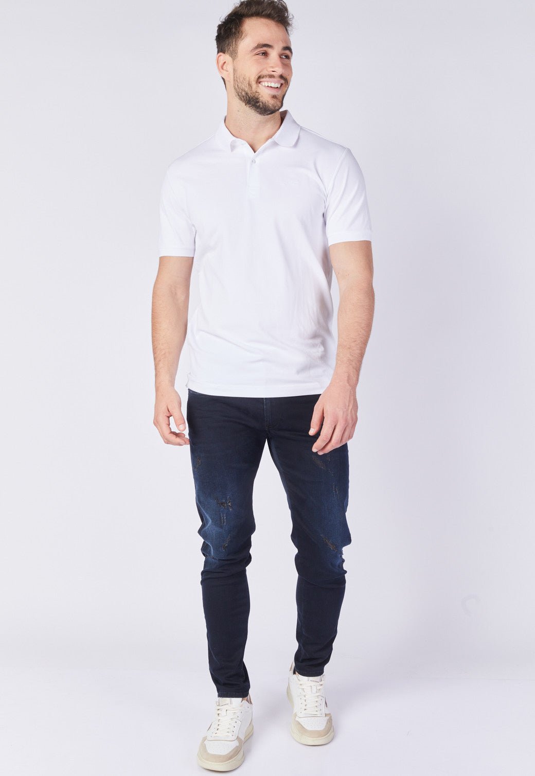 ג'ינס Slim Fit BRONNY עם קרעים קטנים גברים - Replay