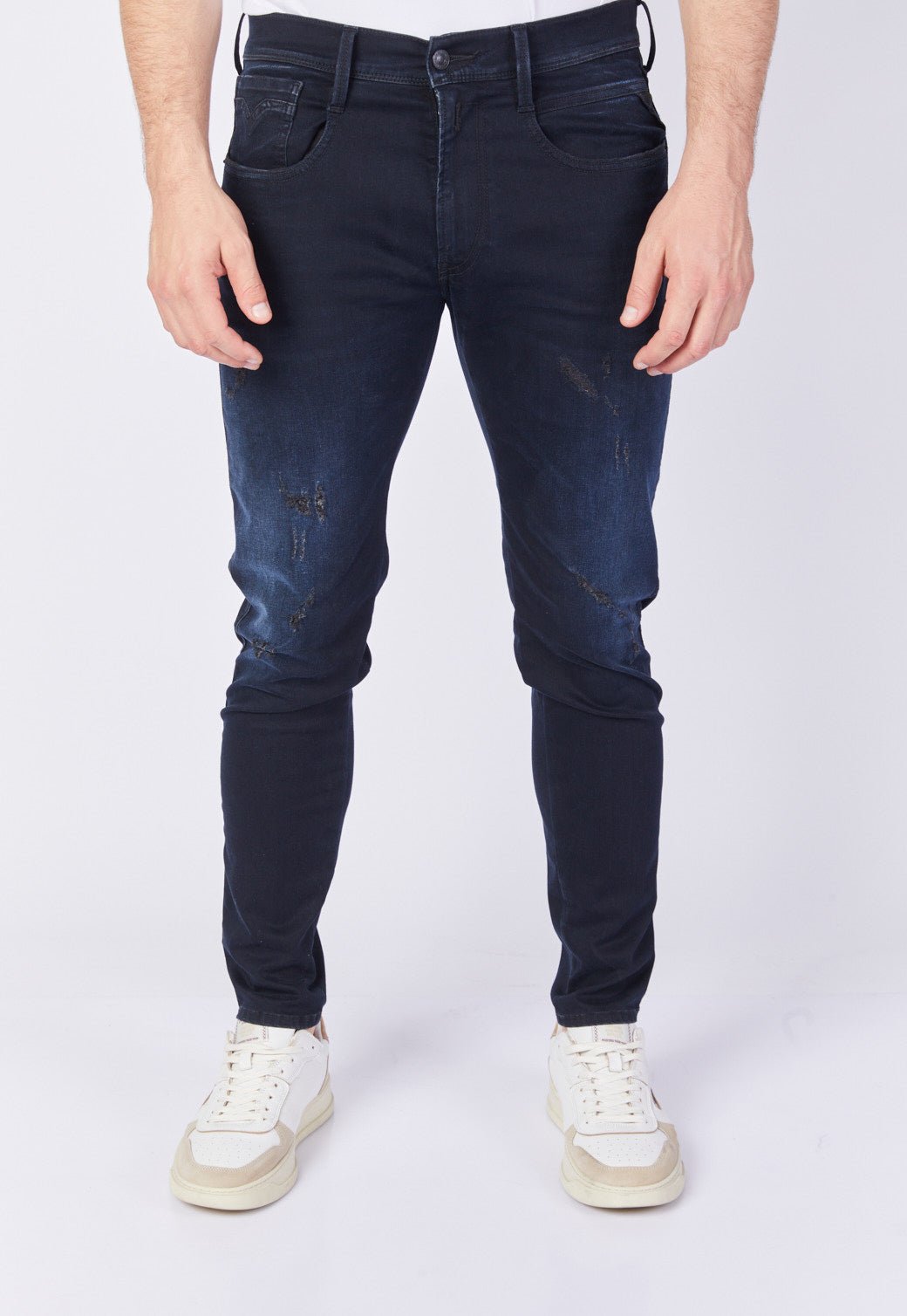 ג'ינס Slim Fit BRONNY עם קרעים קטנים גברים - Replay