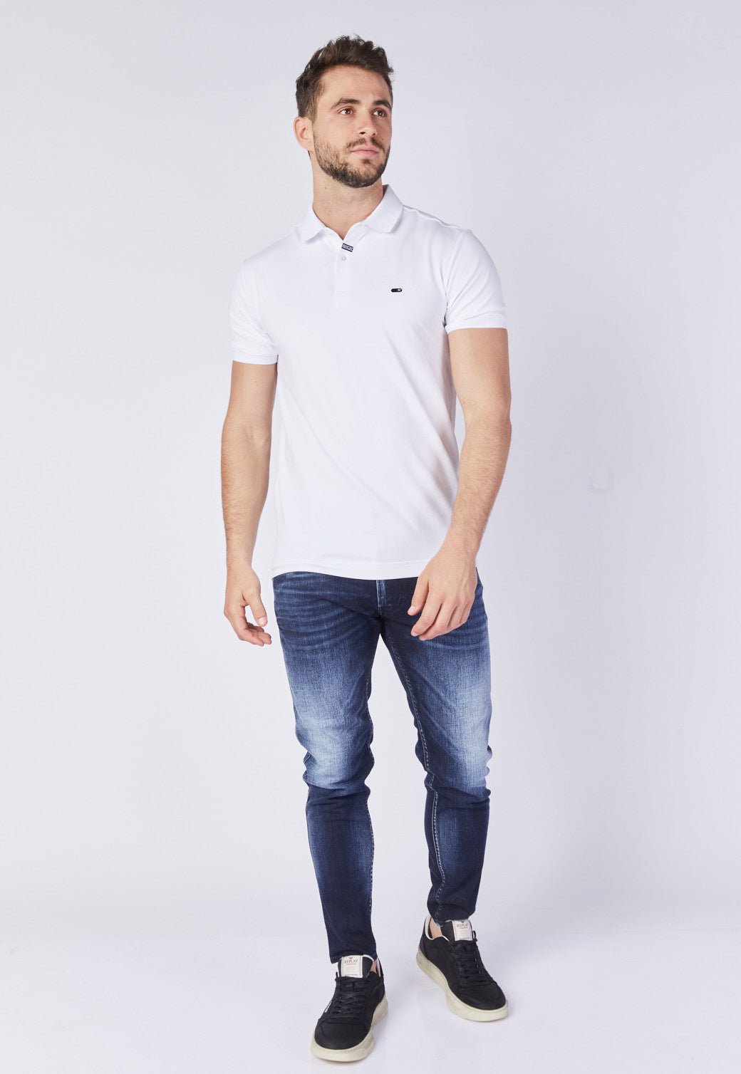 ג'ינס Slim Fit BRONNY עם שפשופים גברים - Replay