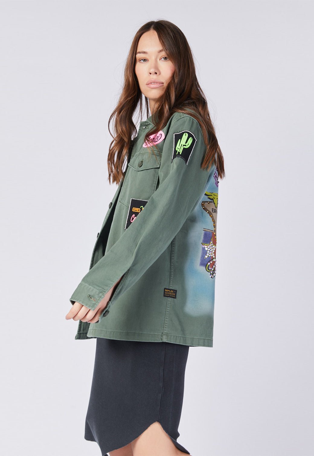 ג'קט ארמי פאצ'ים נשים - Replay