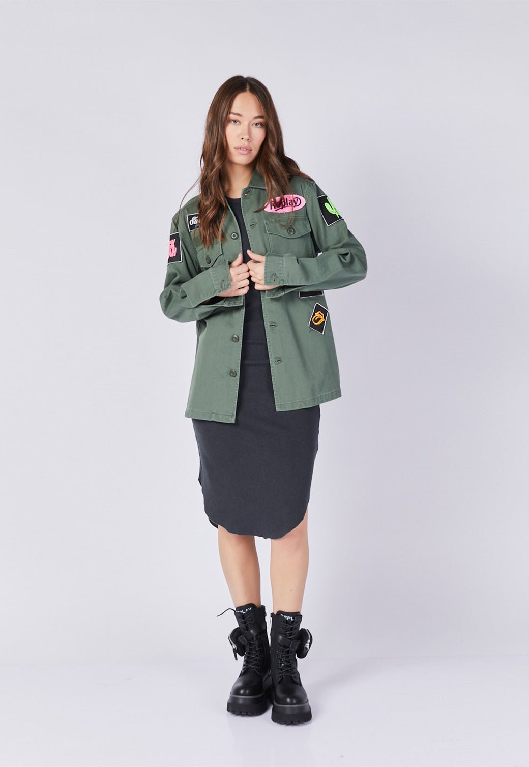 ג'קט ארמי פאצ'ים נשים - Replay