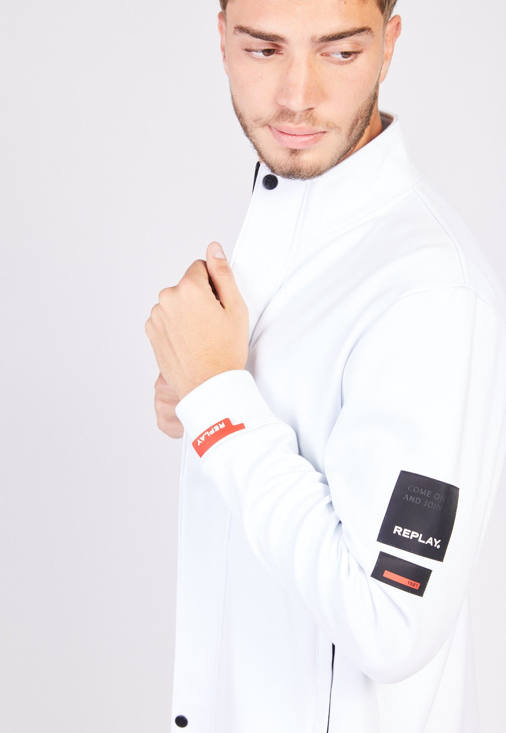 ג'קט מרוכסן עם בטנת קטיפה גברים - Replay