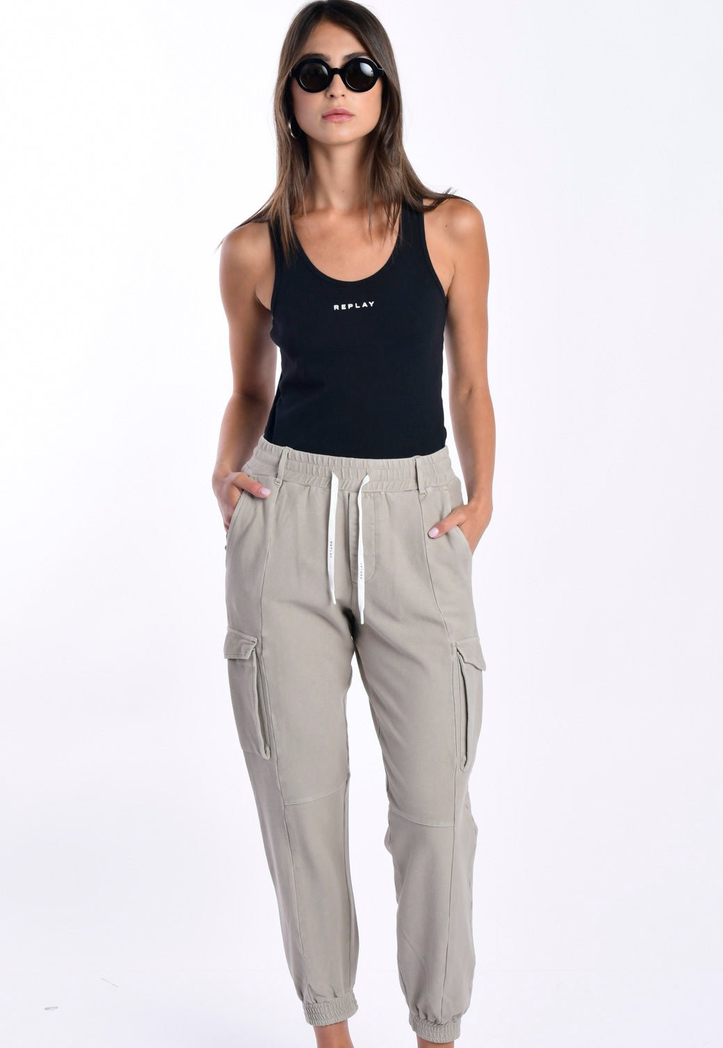 גופייה עם לוגו נשים - Replay