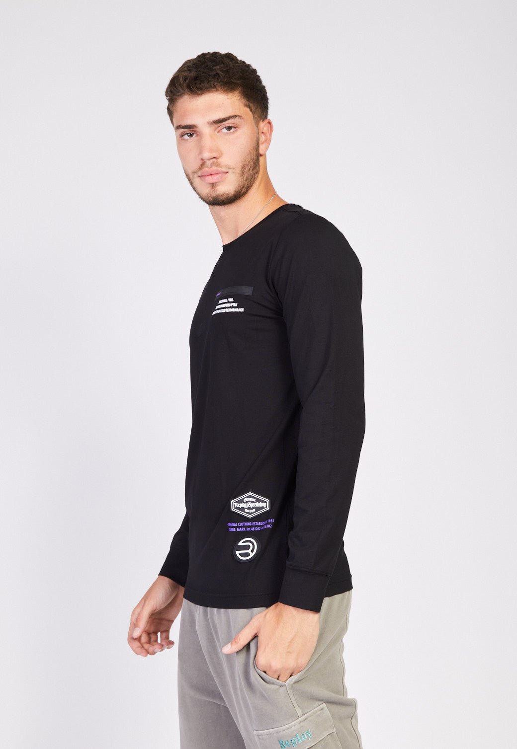 טי שירט ארוכה לייקרה סילי גברים - Replay