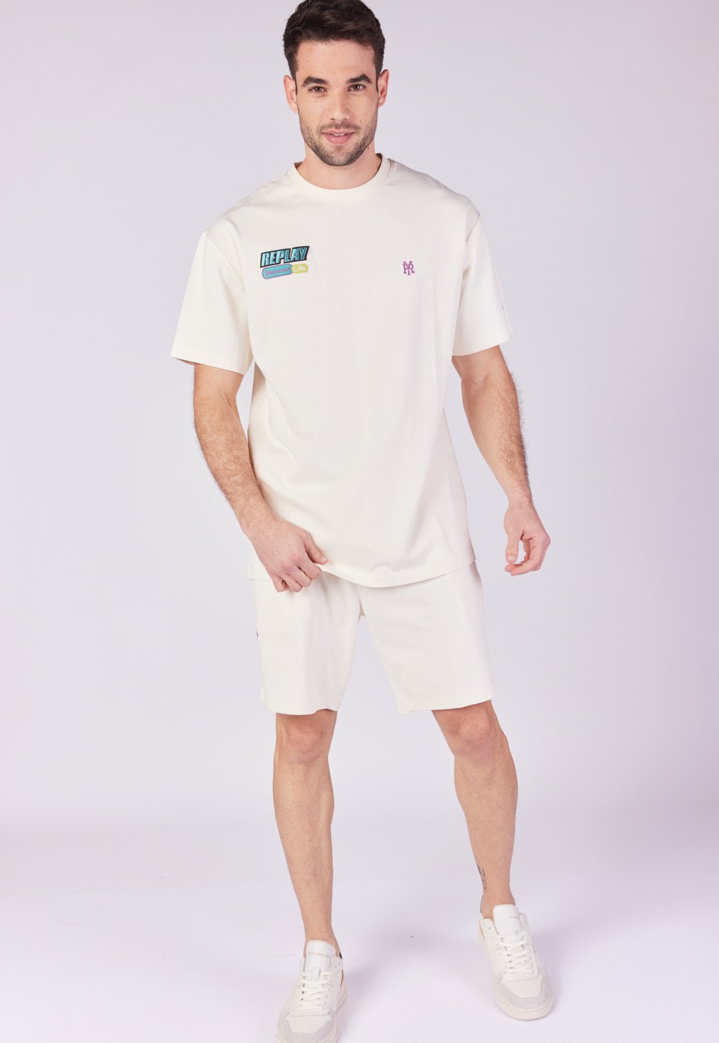 טי שירט אוברסייז עם לוגו גברים - Replay