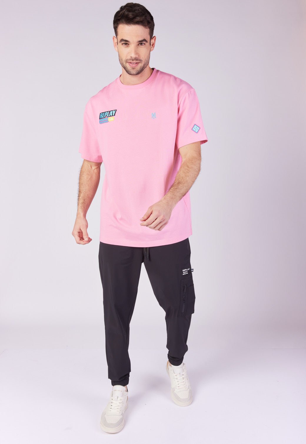 טי שירט אוברסייז עם לוגו גברים - Replay