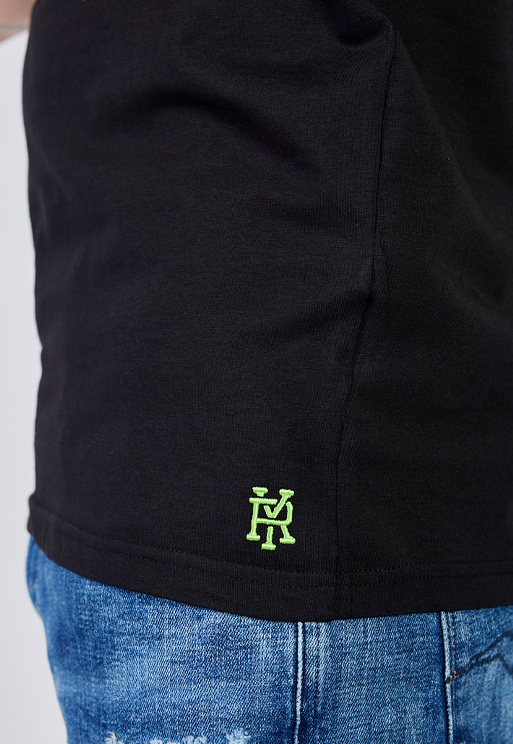 טי שירט קצר ריפליי לייקרה לוגו ירוק