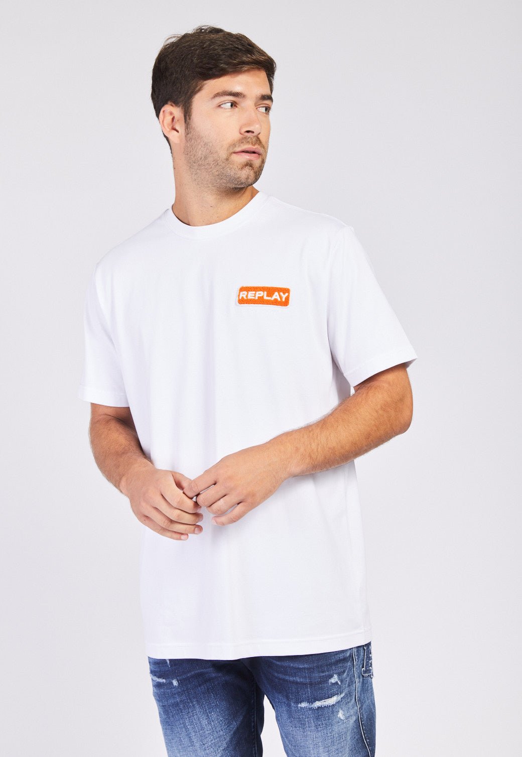 טי שירט קצרה אוברסייז גברים - Replay