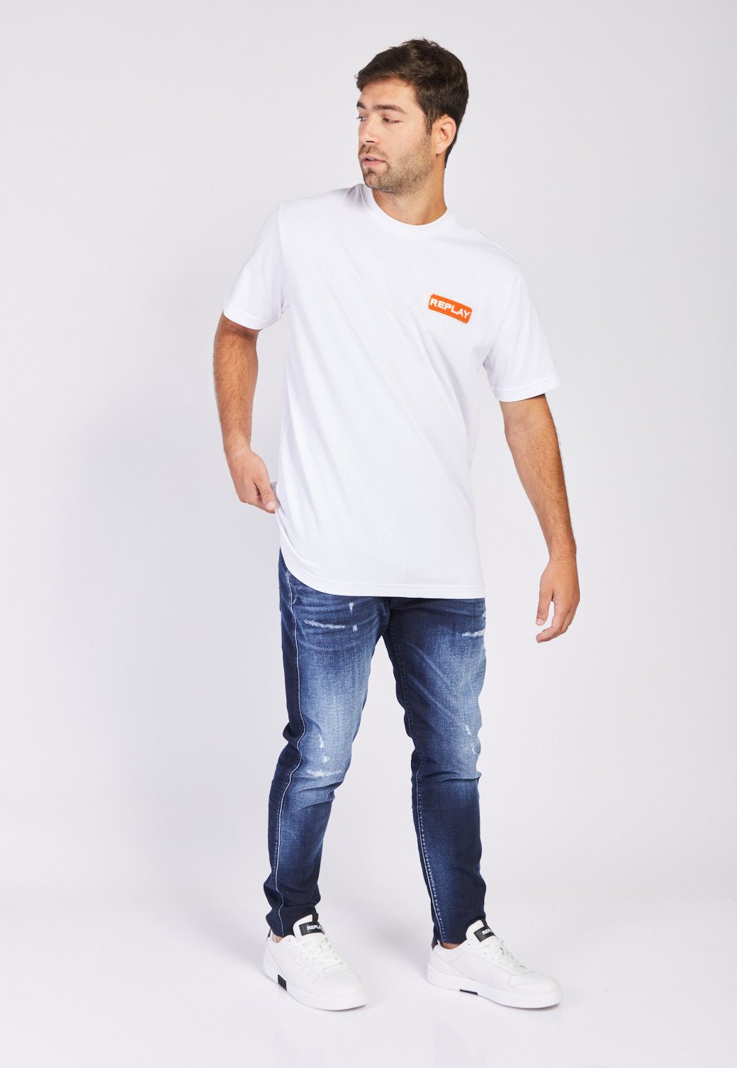 טי שירט קצרה אוברסייז גברים - Replay