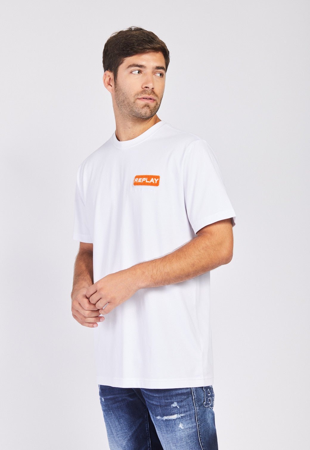 טי שירט קצרה אוברסייז גברים - Replay