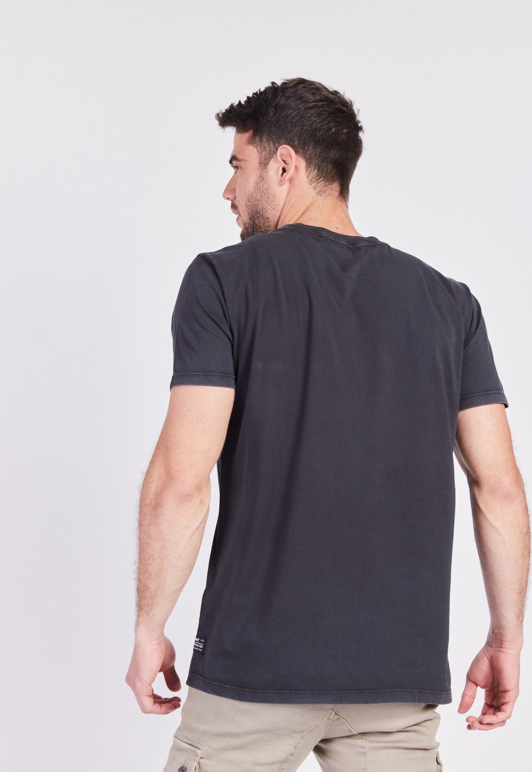 טי שירט קצרה במראה דהוי גברים - Replay