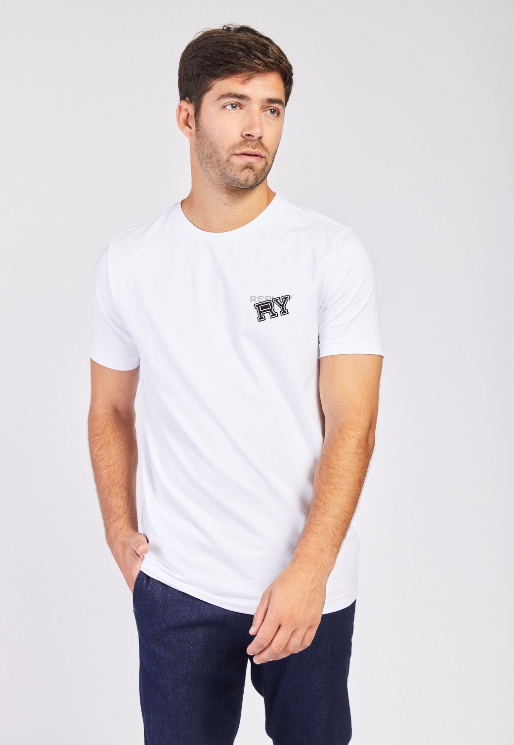 טי שירט קצרה לייקרה גברים - Replay