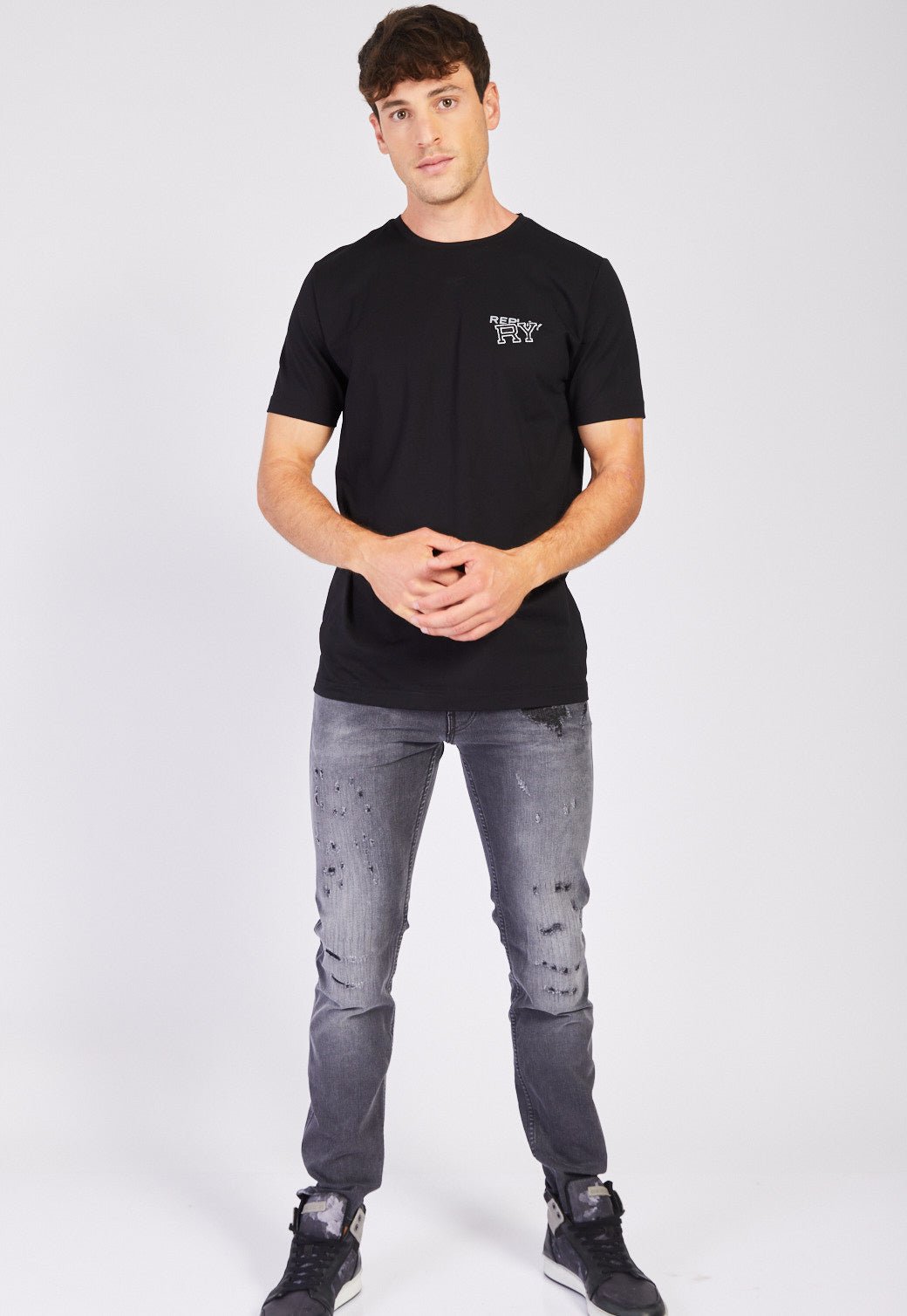 טי שירט קצרה לייקרה גברים - Replay