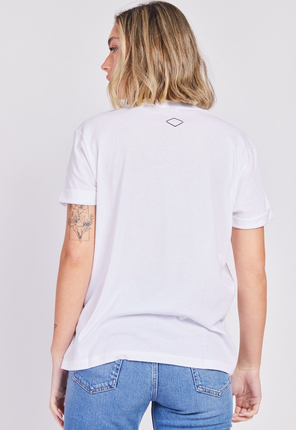 טי שירט קצרה עם הדפס לוגו נשים - Replay