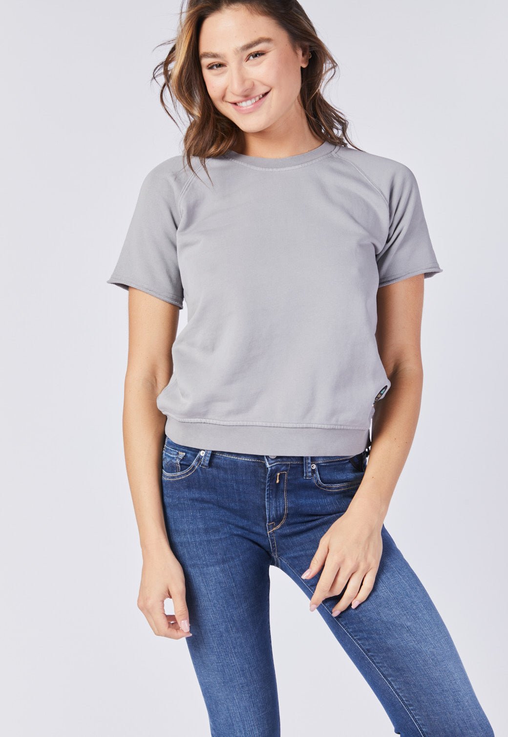 טי שירט קצרה עם לוגו Earth Made נשים - Replay