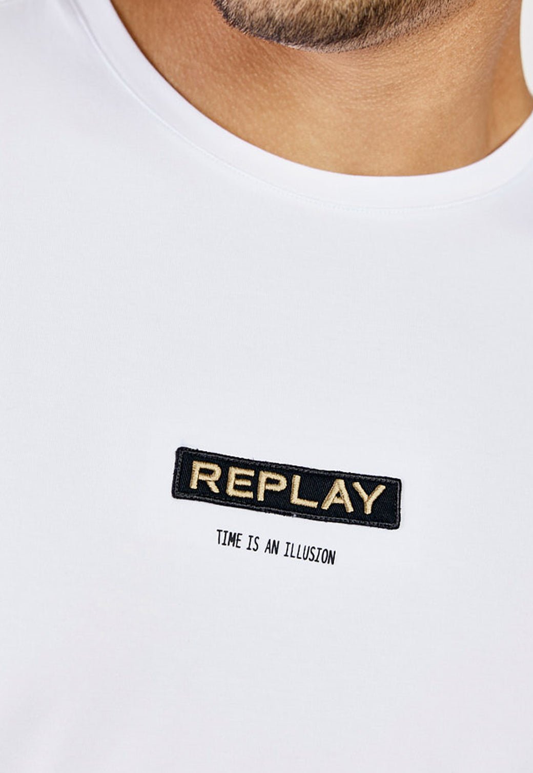 טי שירט קצרה עם לוגו גברים - Replay
