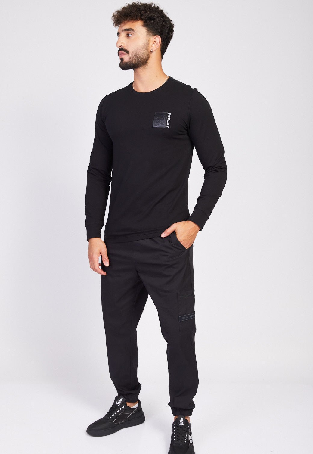 טי שירט לייקרה ארוכה גברים - Replay