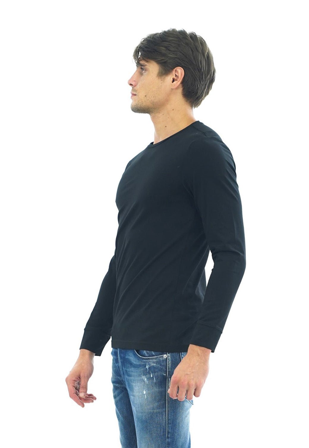 טי שירט לייקרה ארוכה הדפס תמונה בצד גברים - Replay