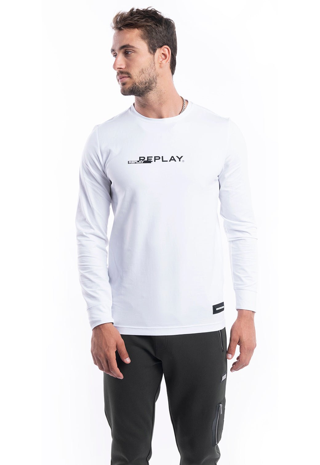 טי שירט לייקרה עם לוגו גברים - Replay