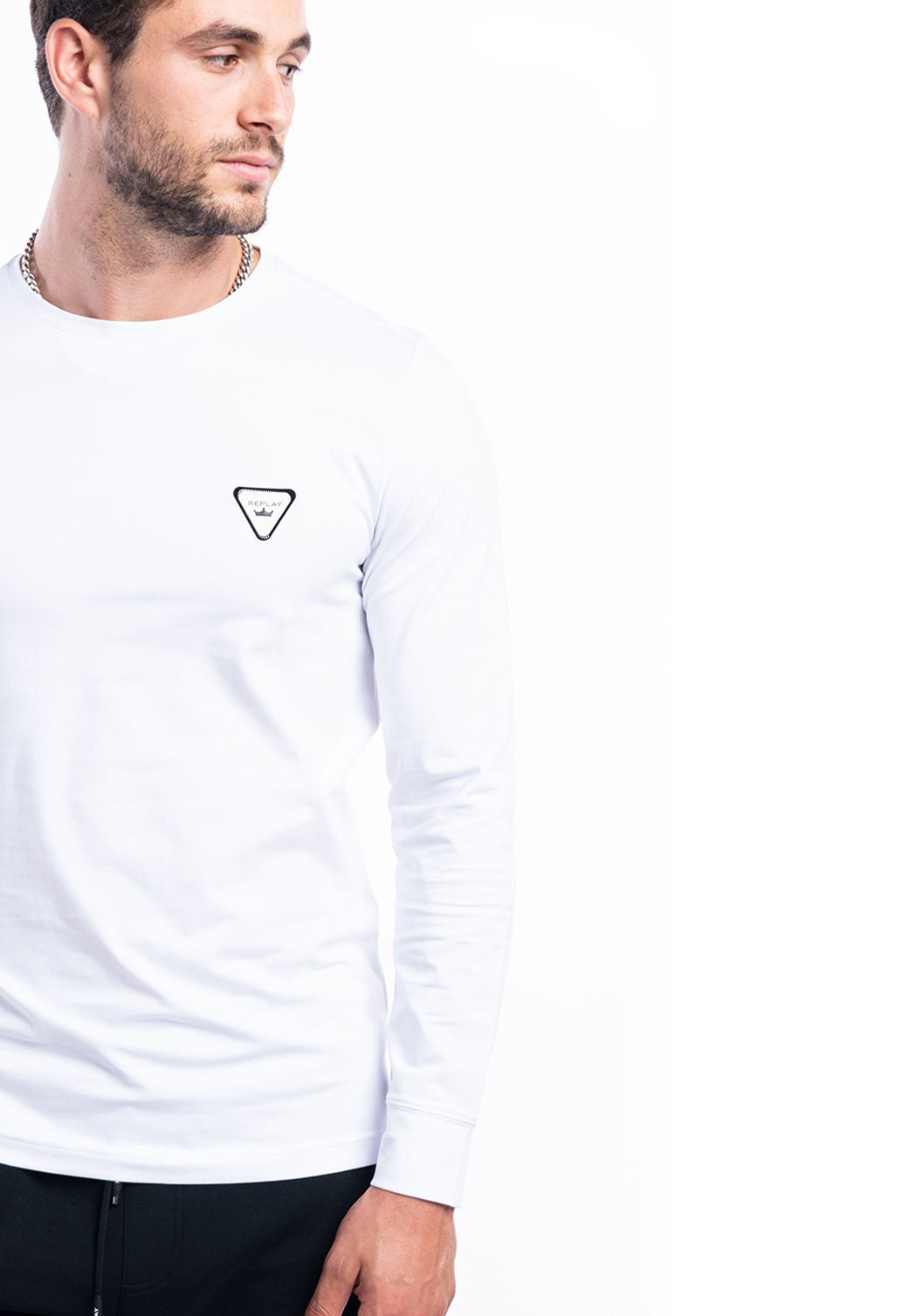 טי שירט לייקרה עם לוגו גברים - Replay