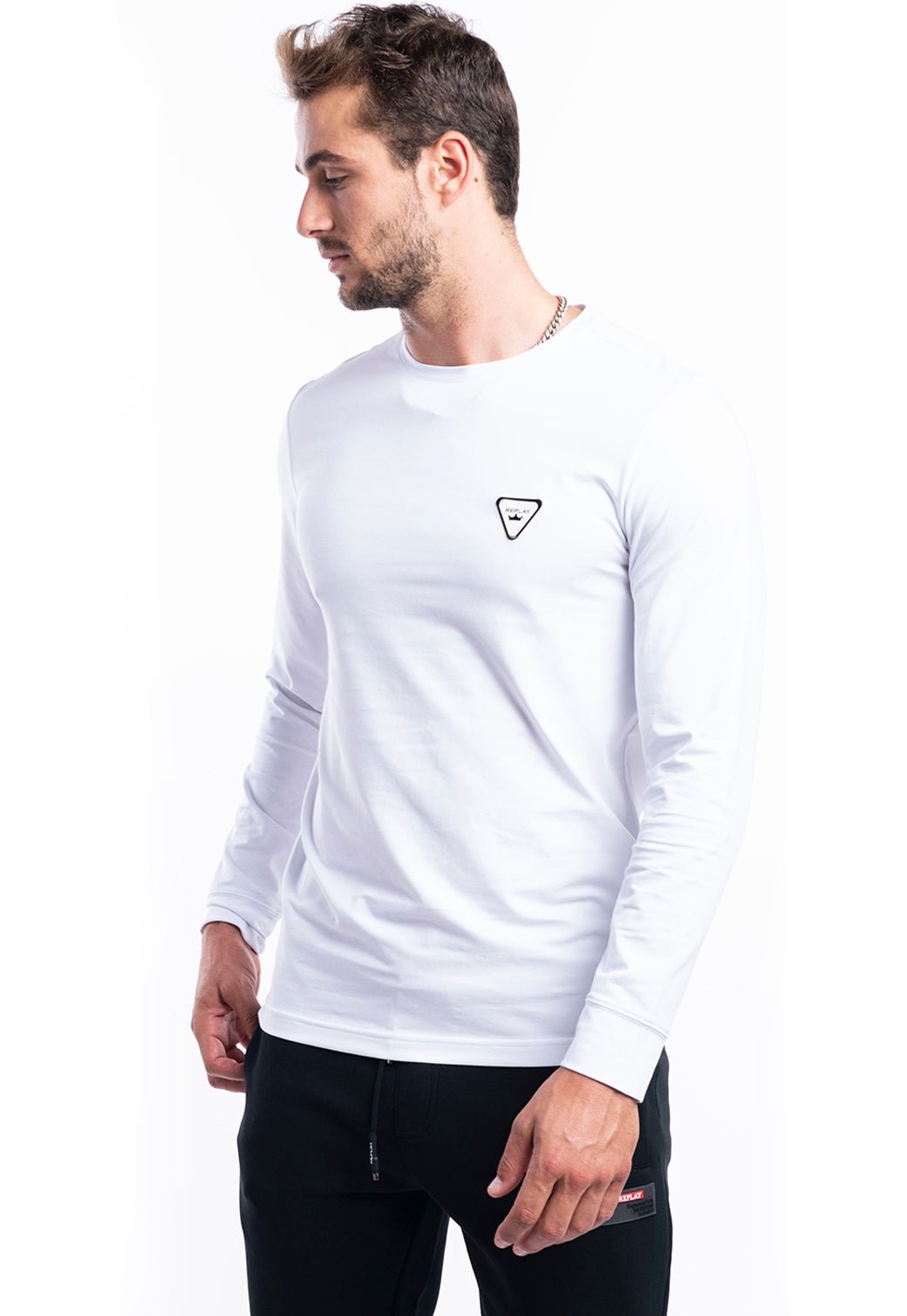 טי שירט לייקרה עם לוגו גברים - Replay