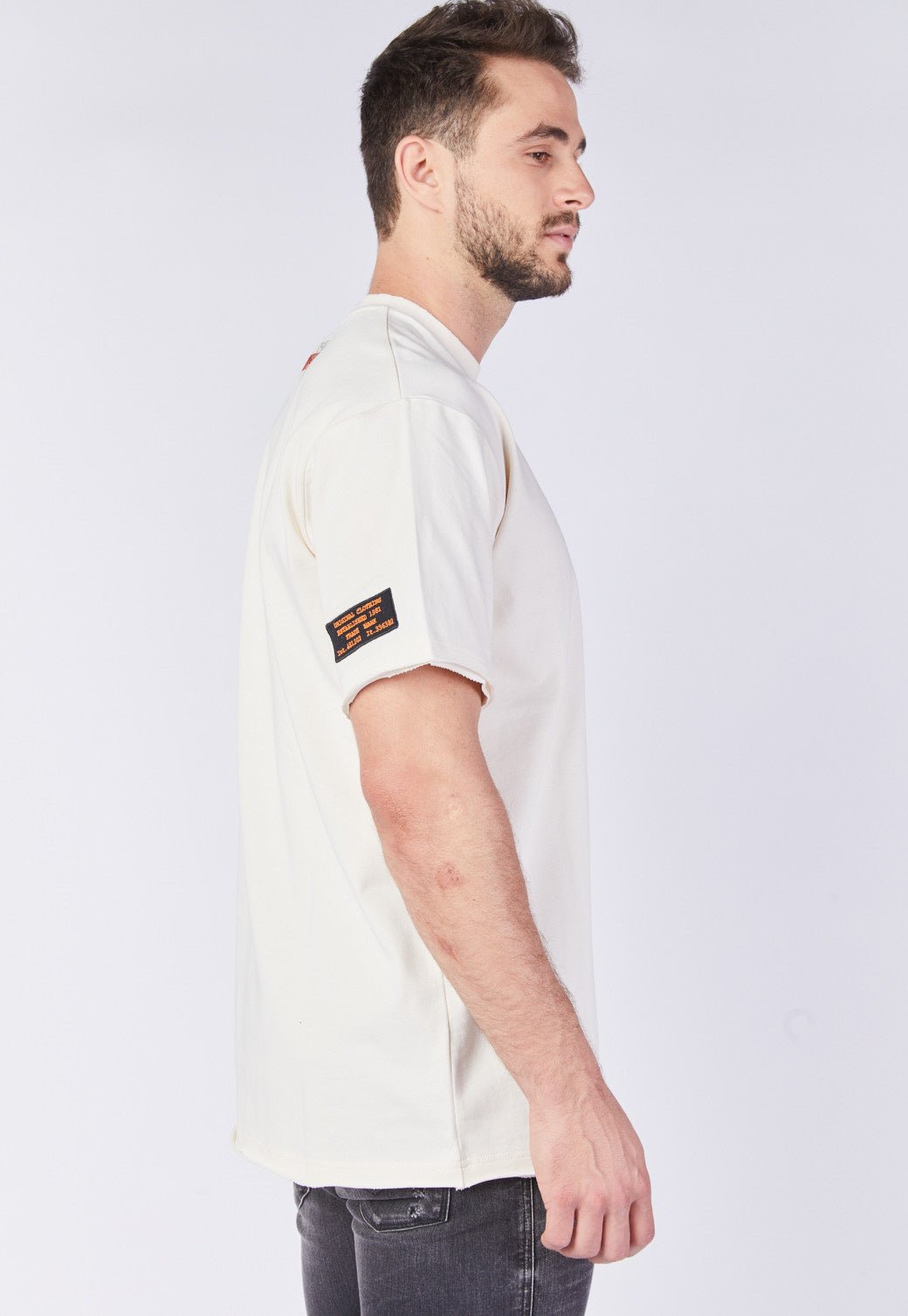 טי שירט רחבה עם לוגו גברים - Replay