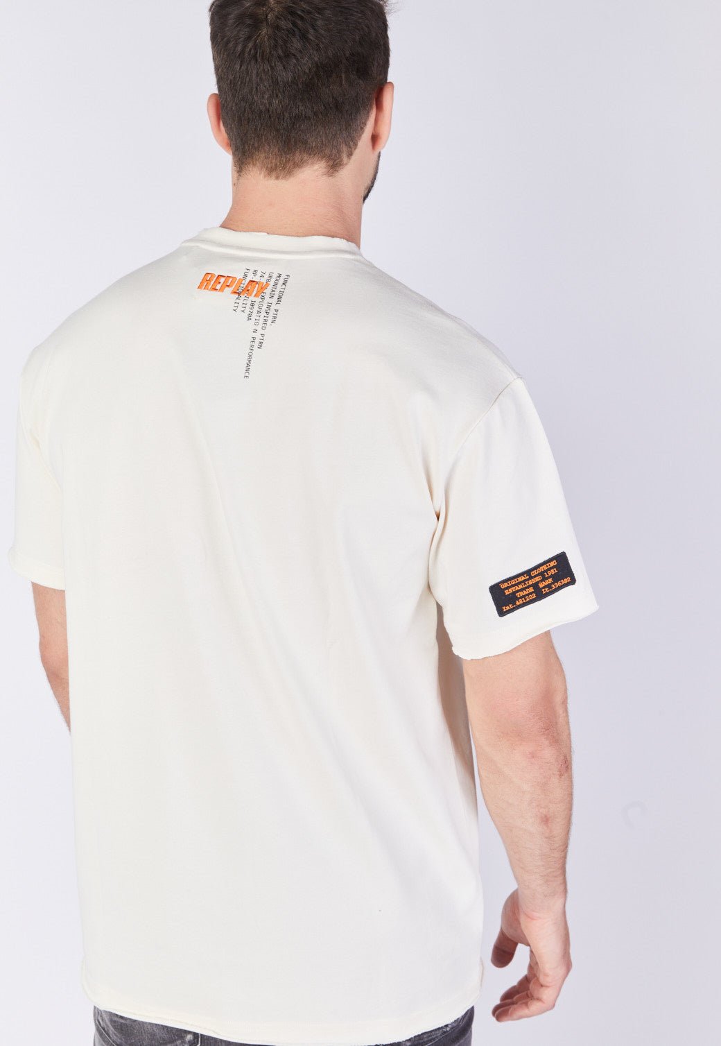 טי שירט רחבה עם לוגו גברים - Replay