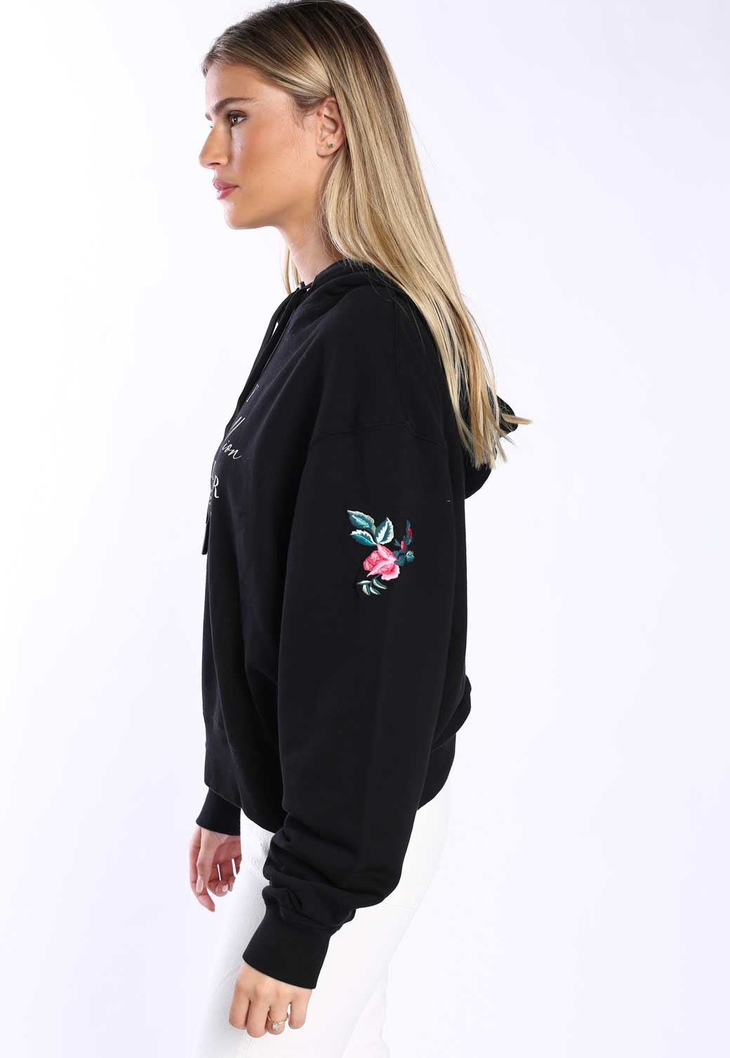 קפוצ'ון עם לוגו פרח בחזה נשים - Replay