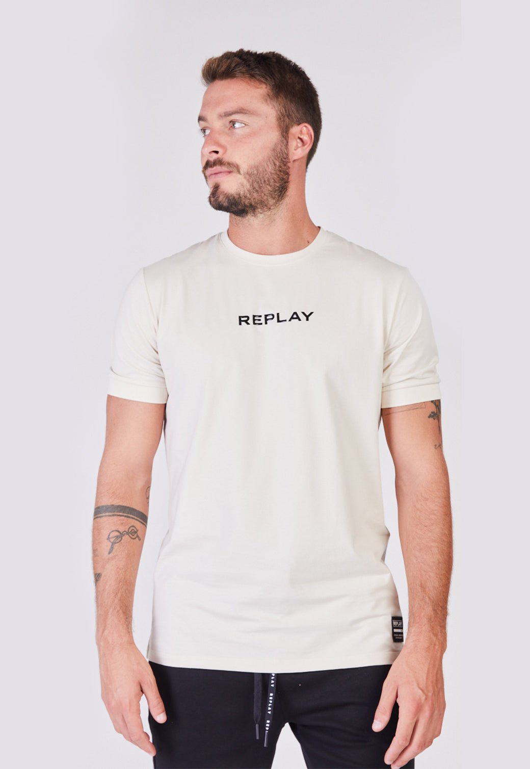 חליפת אופנה ריפליי לגברים בצבע בז' - REPLAY