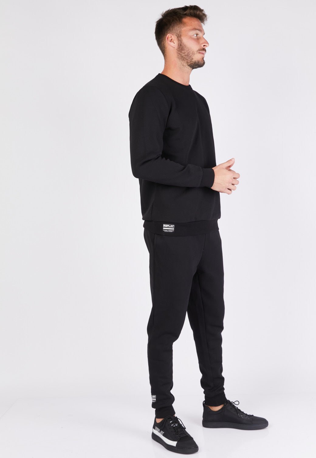 חליפת פוטר שני חלקים עם לוגו קטיפה גברים - Replay