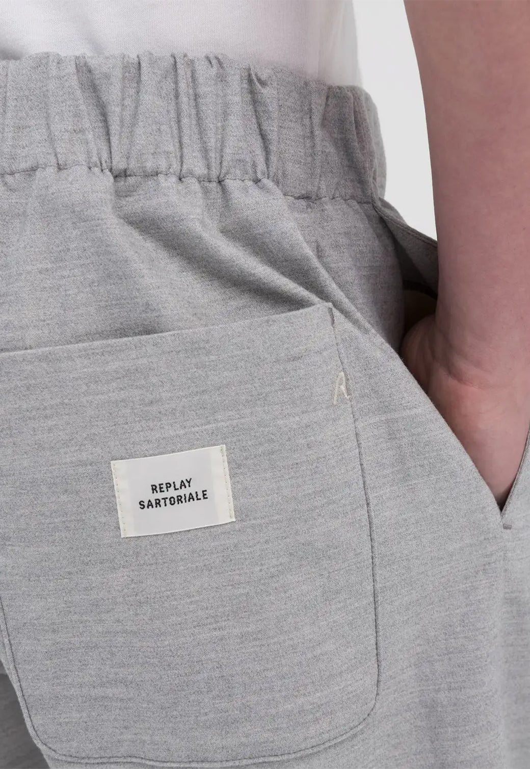 מכנסי פוטר בצבע אפור בהיר