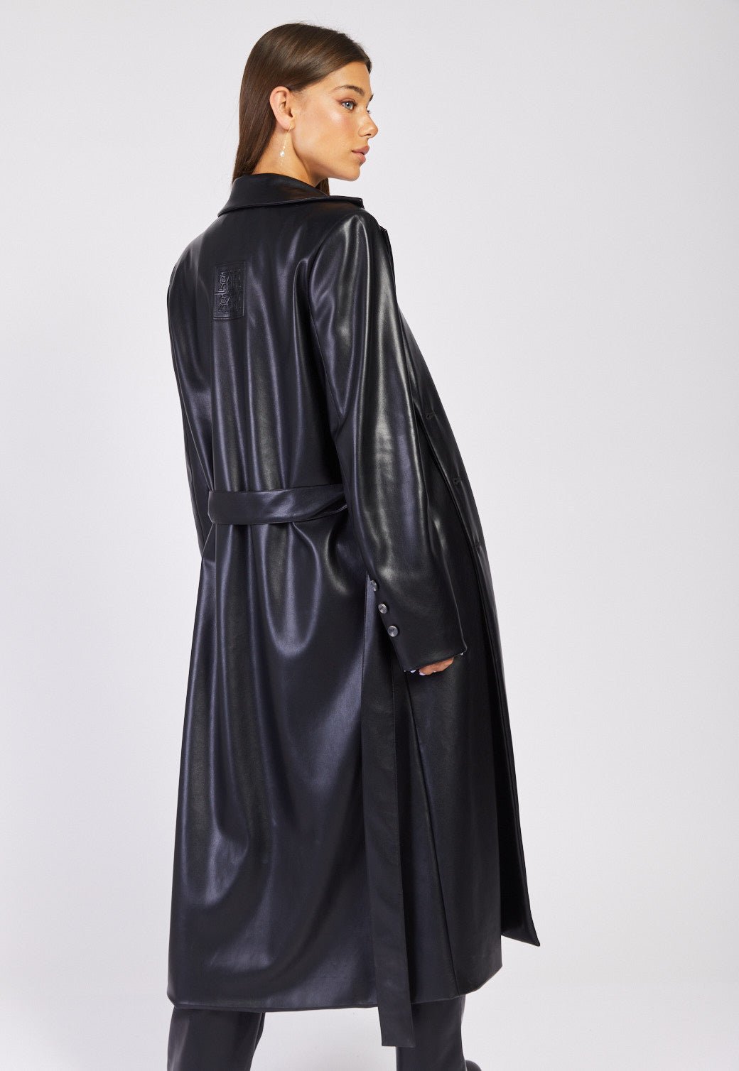 מעיל טרנץ' דמוי עור נשים - Replay