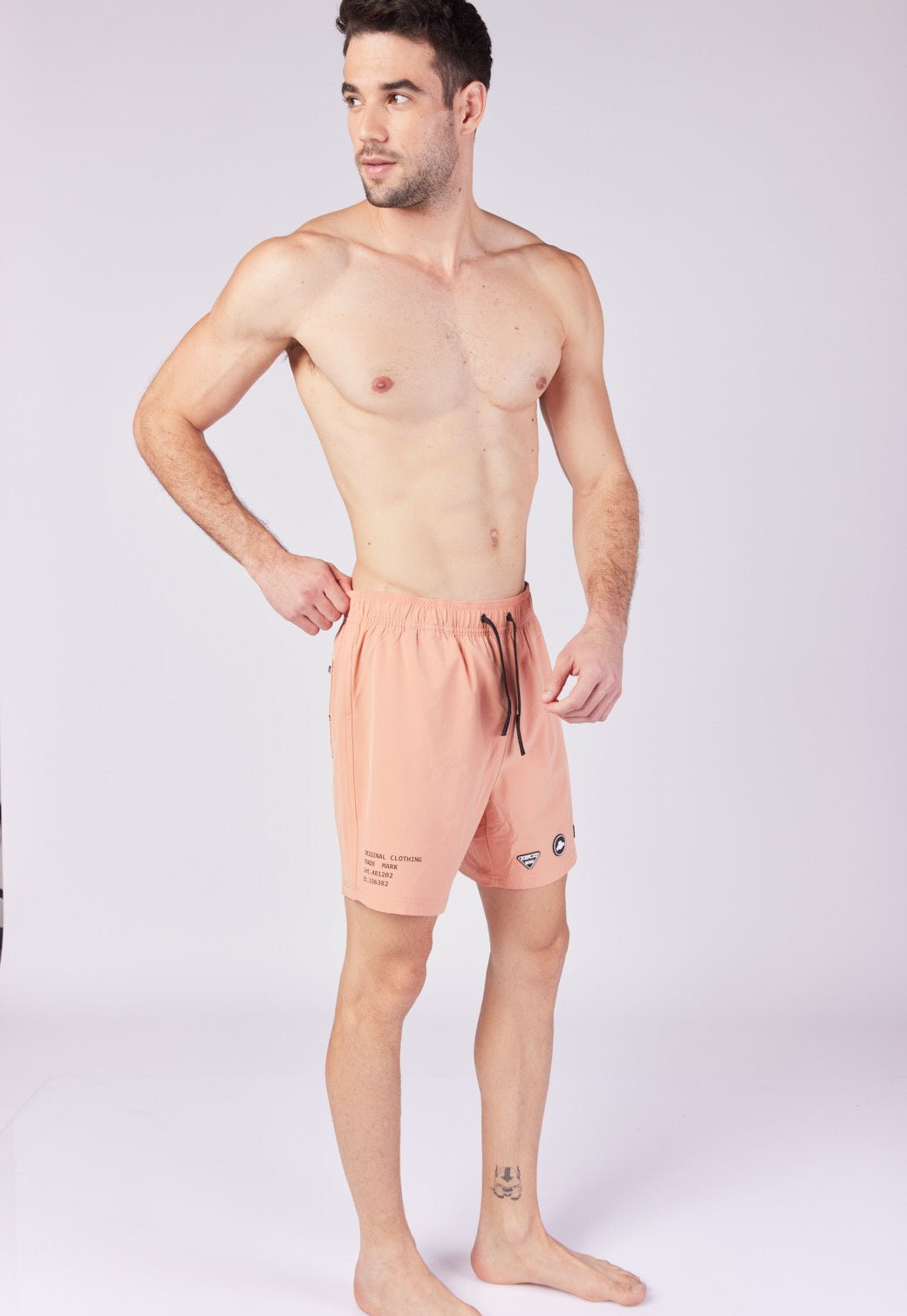 מכנסי בגד ים עם הדפסי לוגו גברים - Replay