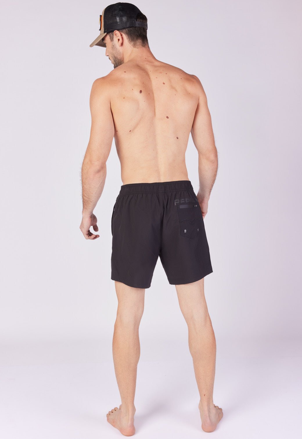 מכנסי בגד ים עם הדפסי לוגו גברים - Replay