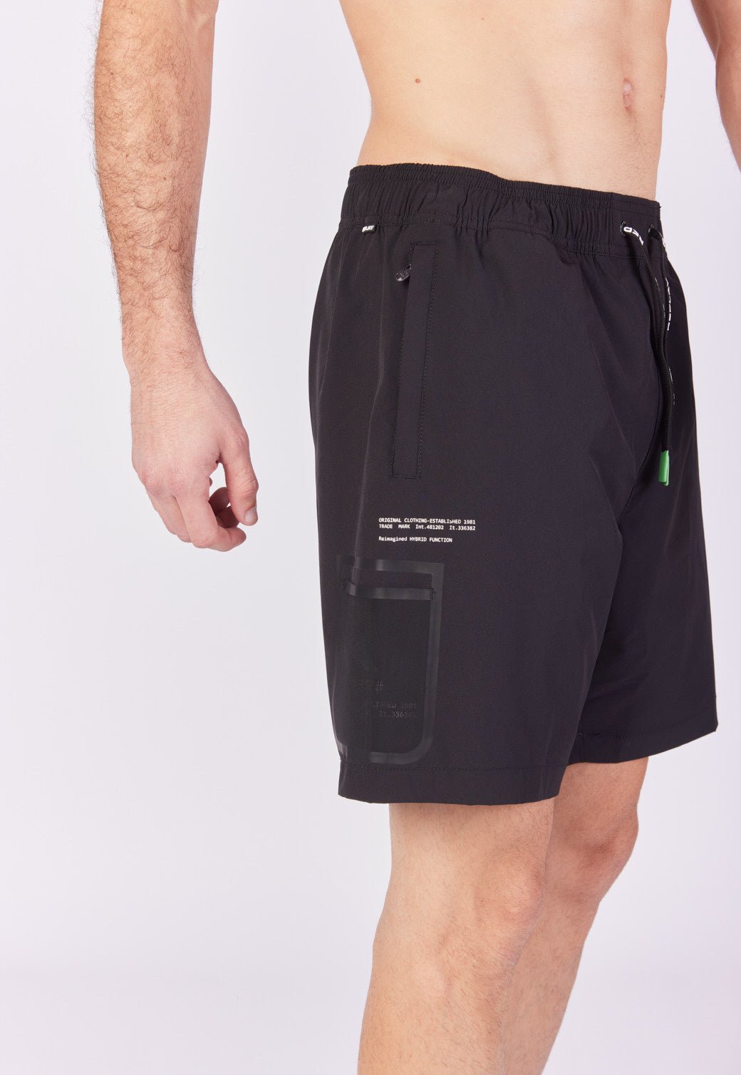 מכנסי בגד ים עם הדפסי לוגו גברים - Replay