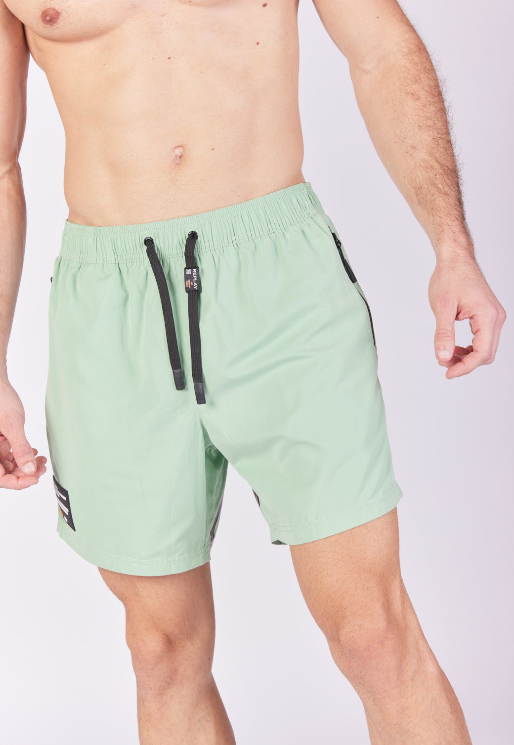 מכנסי בגד ים עם לוגו גברים - Replay