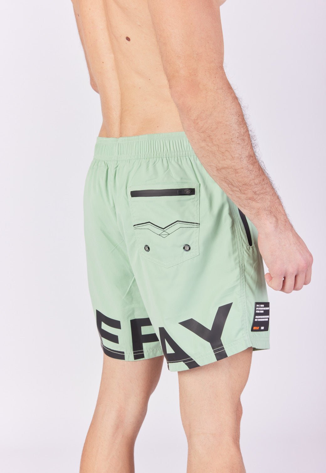 מכנסי בגד ים עם לוגו גברים - Replay