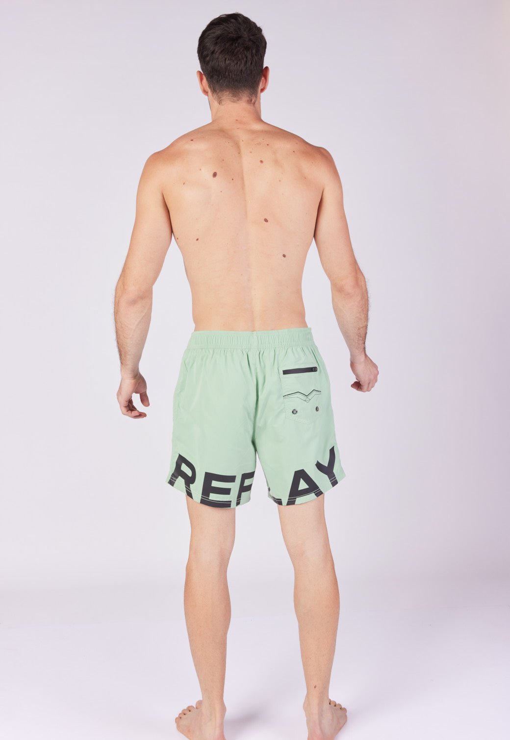 מכנסי בגד ים עם לוגו גברים - Replay