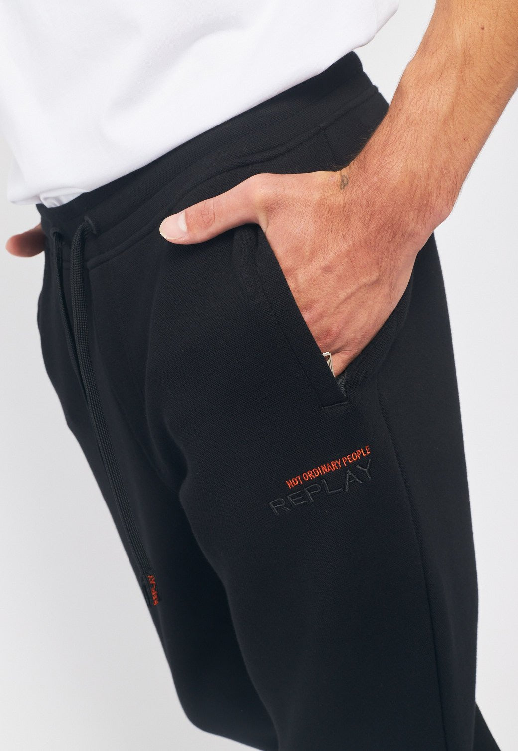 מכנסי טרנינג ארוכים עם כיסים גברים - Replay