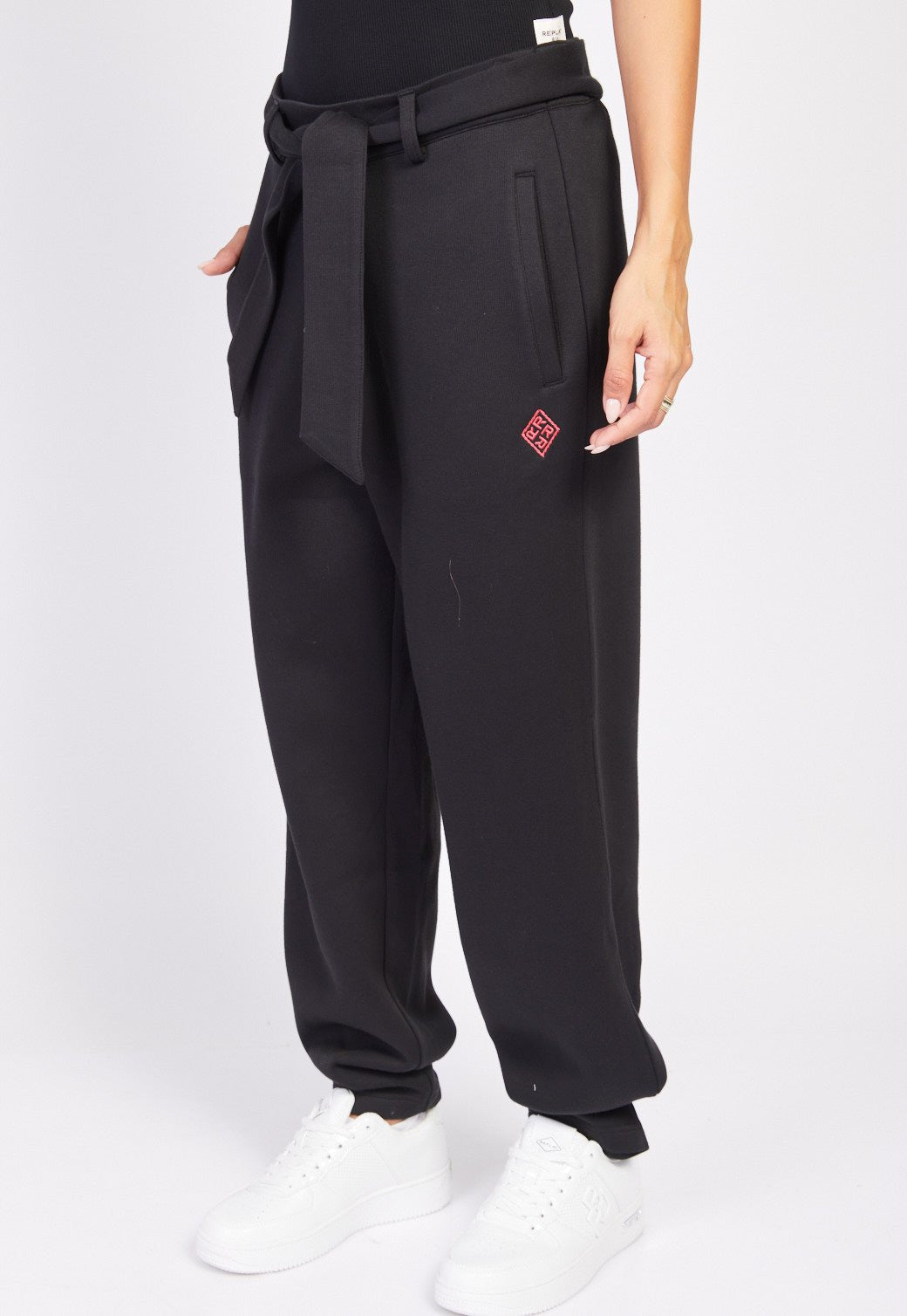 מכנסי טרנינג עם קשירת מותן נשים - Replay