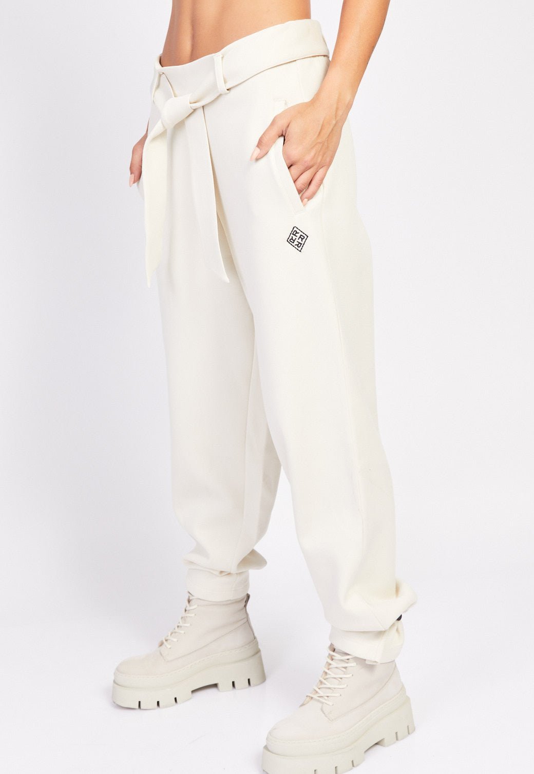 מכנסי טרנינג עם קשירת מותן נשים - Replay