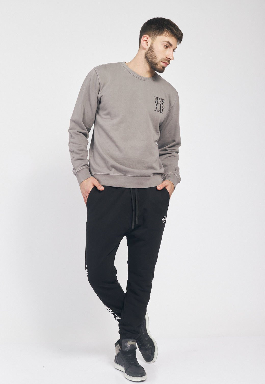 מכנסי טרנינג עם לוגו גברים - Replay