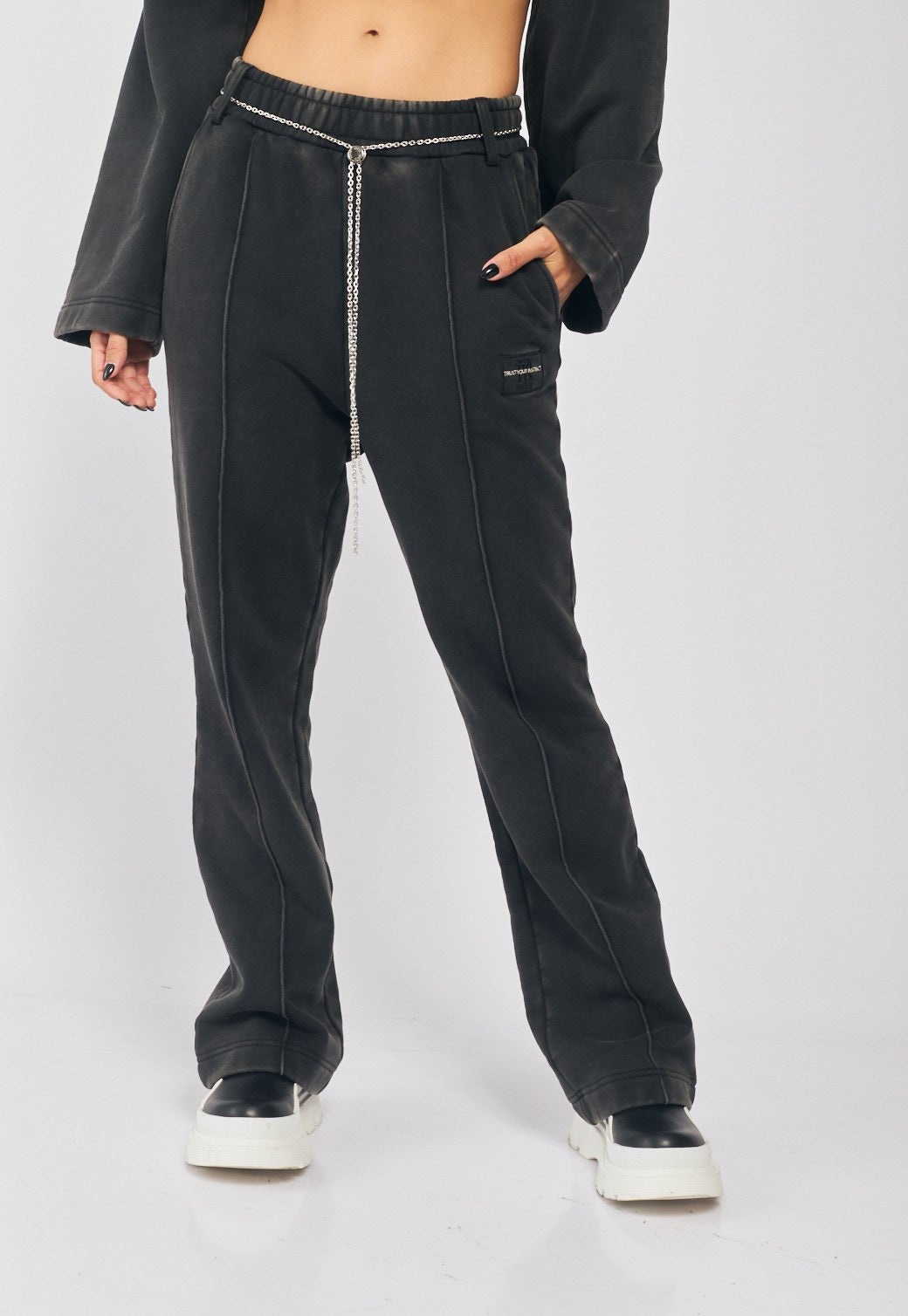 מכנסי טרנינג עם שרשרת בחגורה נשים - Replay