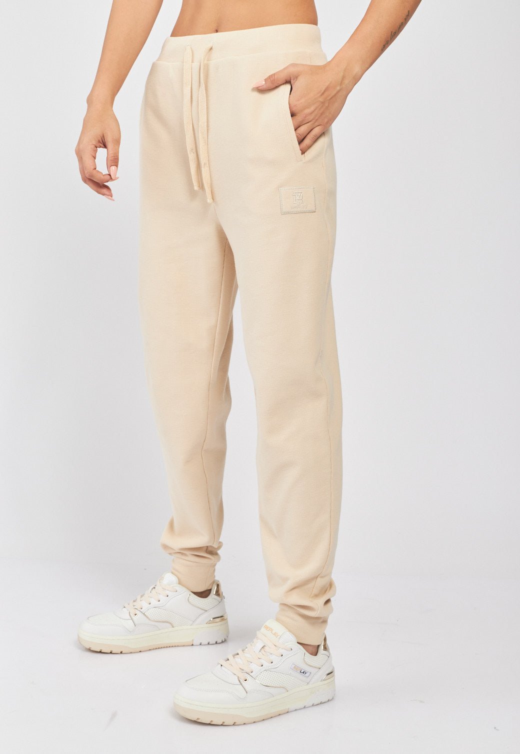 מכנסי טרנינג וופל נשים - Replay