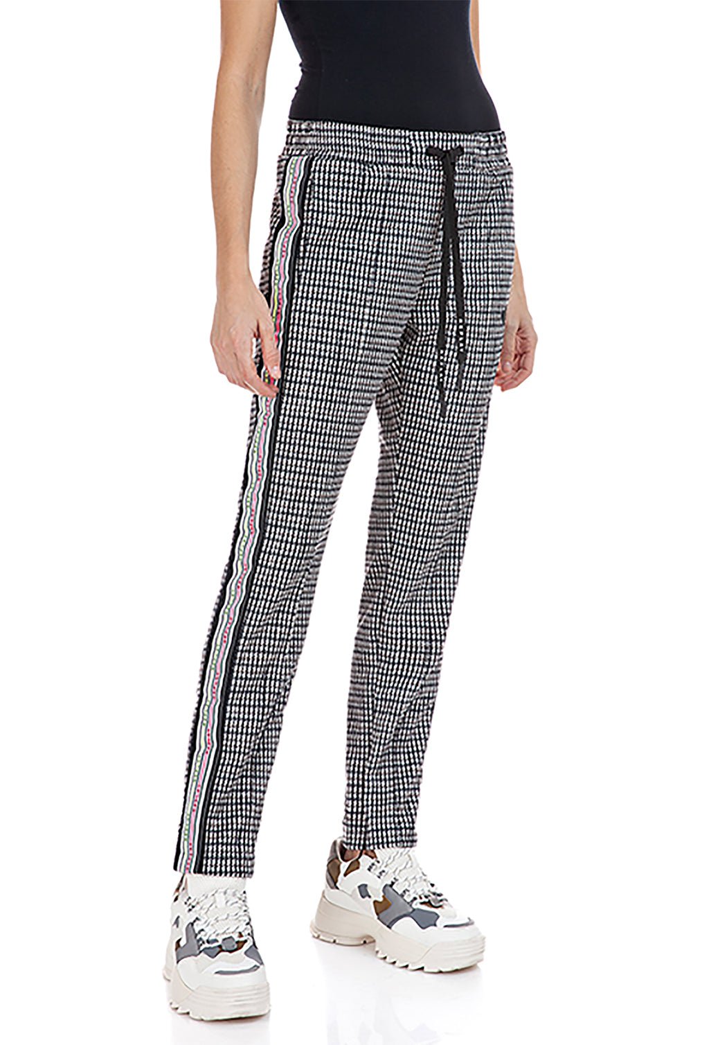 משובץ עם פסים בצד נשים - Replay