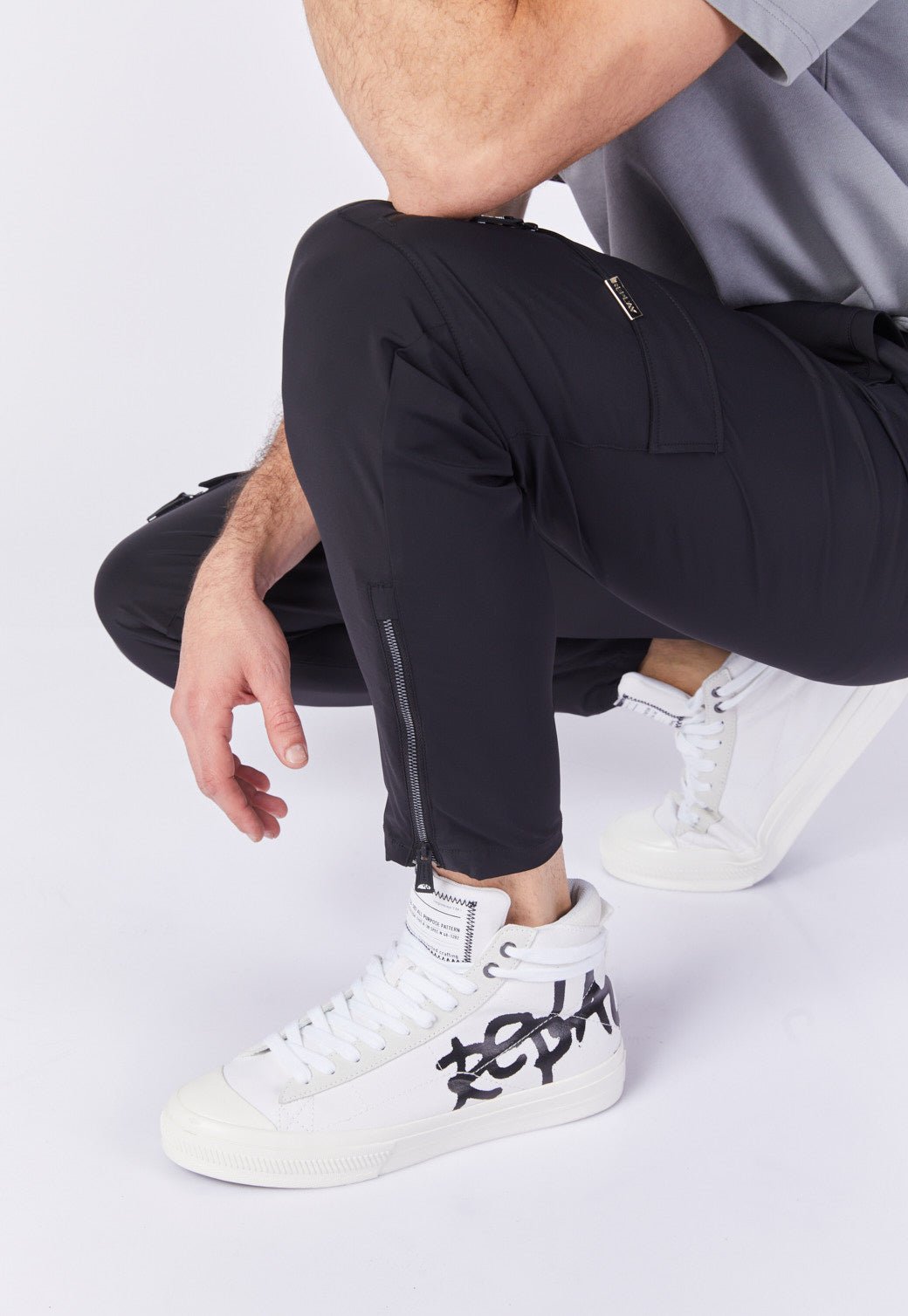 נעלי סניקרס גבוהות Snap Tone 2 לוגו גרפיטי גברים - Replay