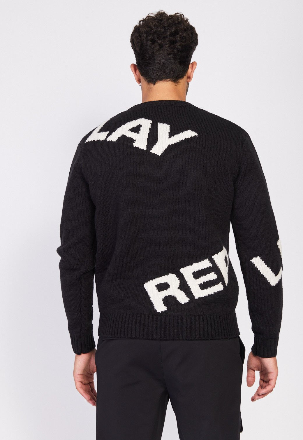 סוודר סריג עם לוגו גברים - Replay