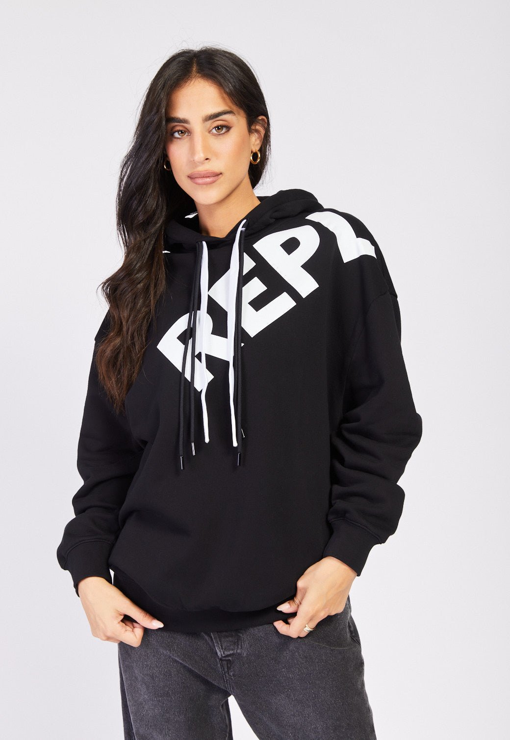 סווטשירט פוטר אוברסייז נשים - Replay