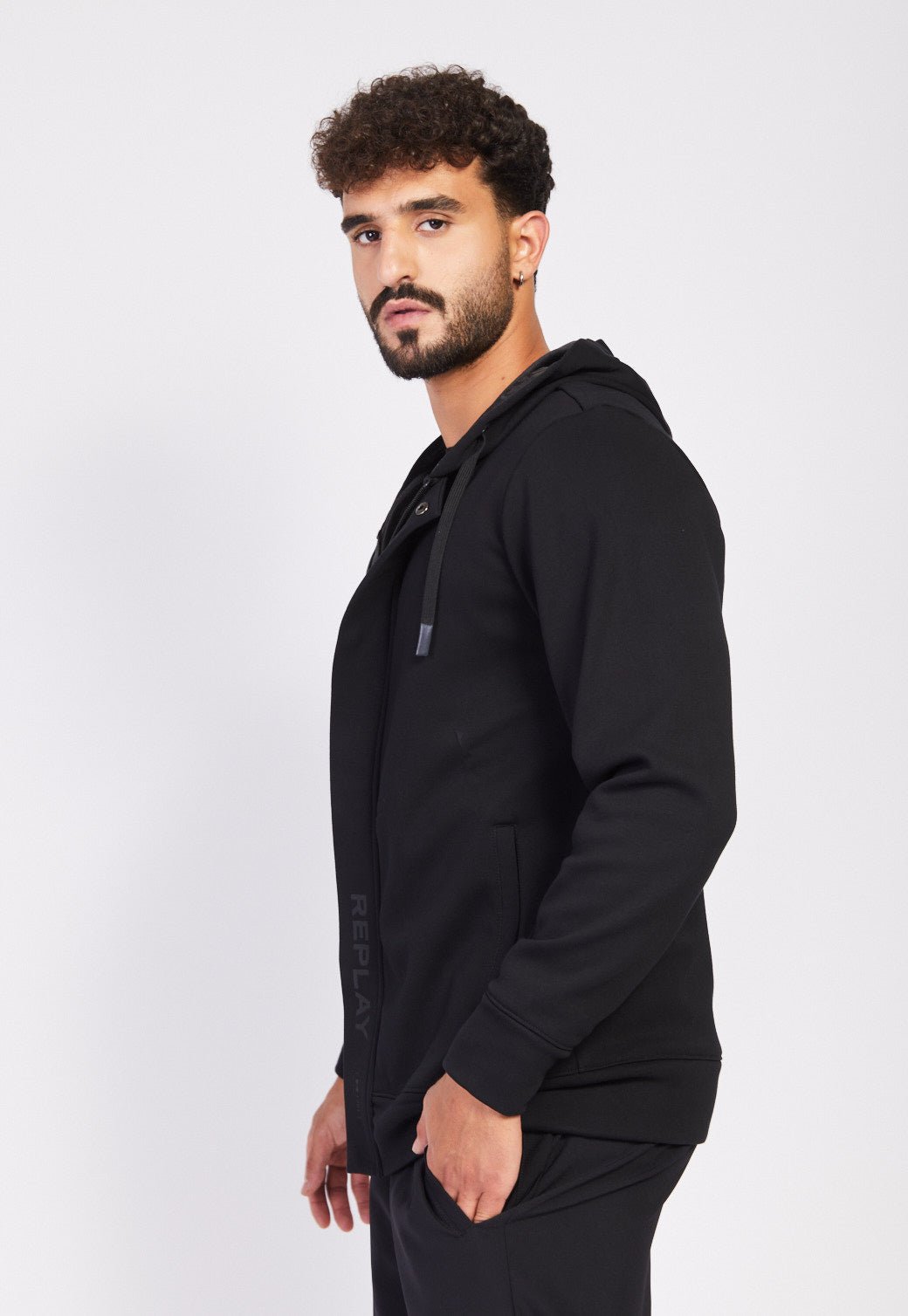 סווטשירט קפוצ'ון מרוכסן גברים - Replay